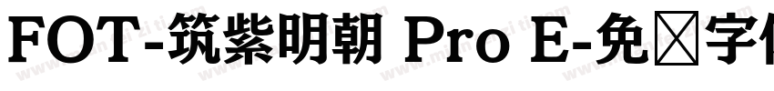 FOT-筑紫明朝 Pro E字体转换